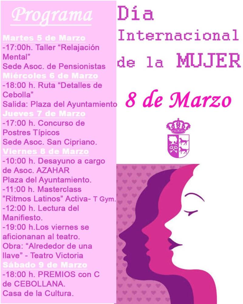 dia internacional de la mujer ayuntamiento cebolla
