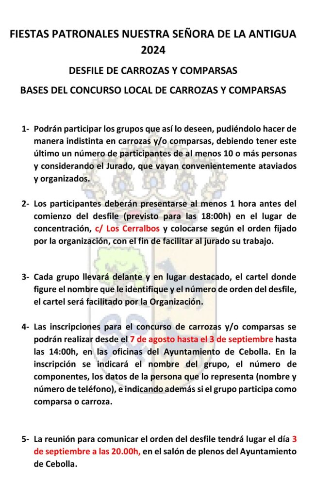 bases concurso de carrozas y comparsas fiestas cebolla