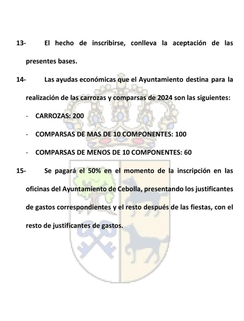 bases concurso de carrozas y comparsas fiestas cebolla